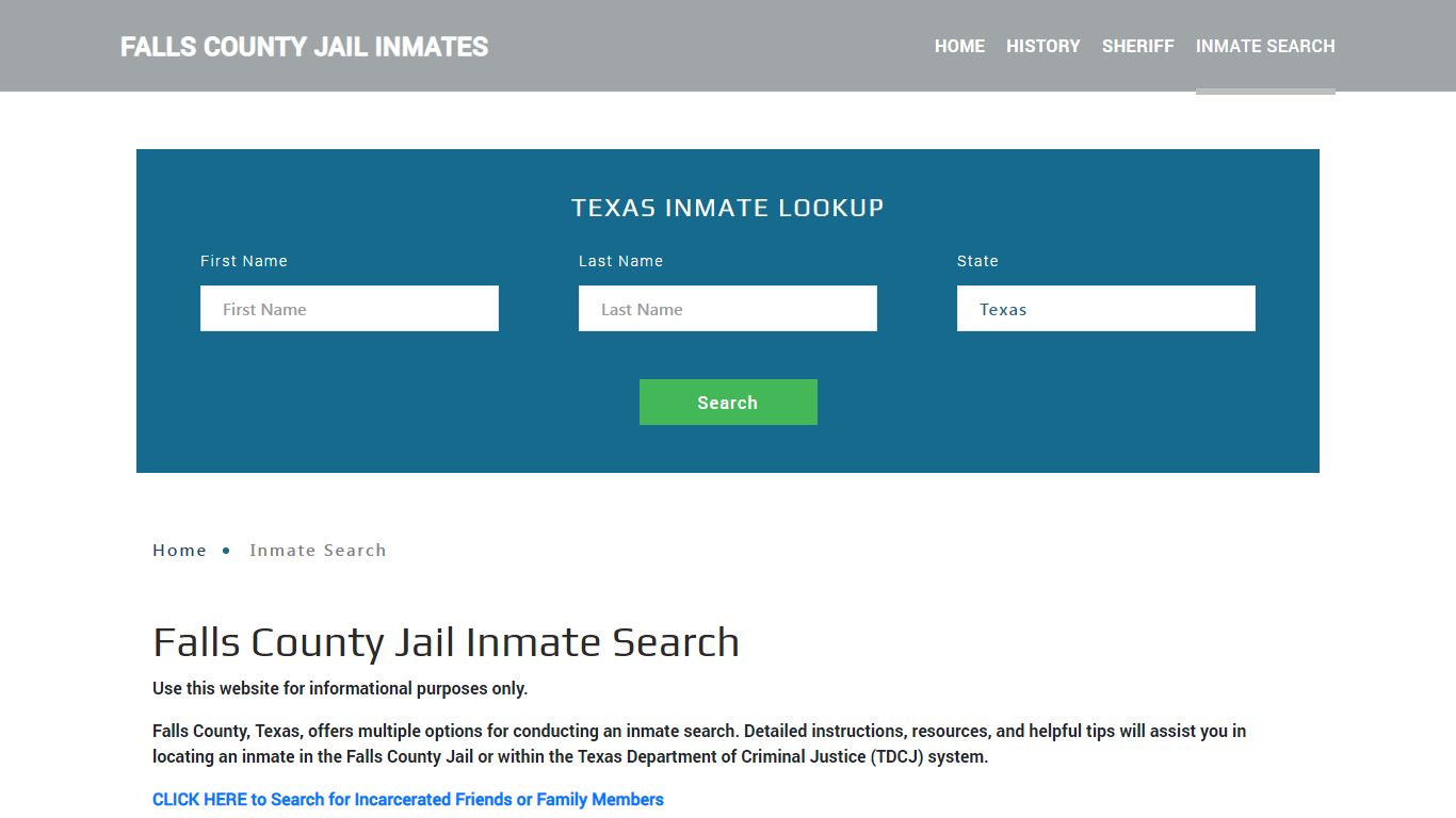 Falls County, TX Detainee Lookup